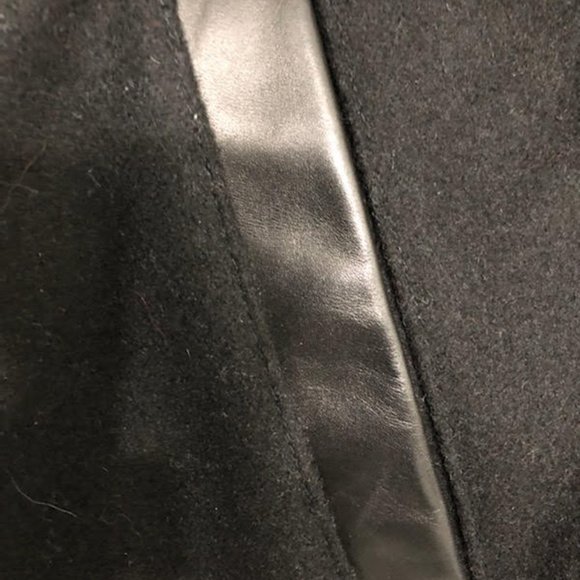 JACHS NEW YORK CHIC LUXE VARSITY LEATHER WOOL JACKET SIZE M - Picture 6 of 13